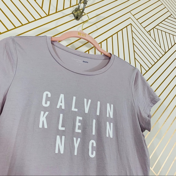 Calvin Klein Jeans Lavender Tee - Picture 4 of 7